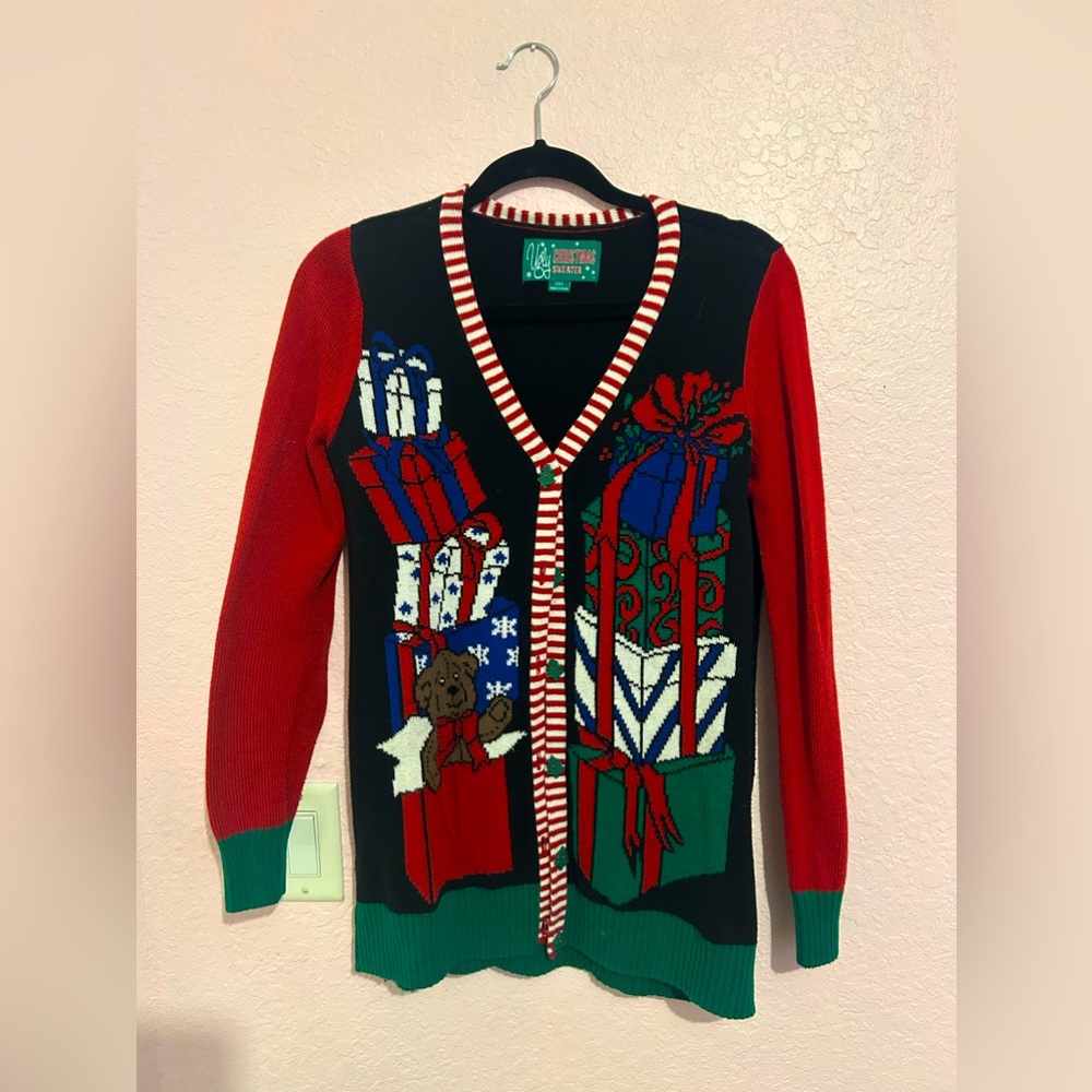 Ugly Christmas sweater cardigan